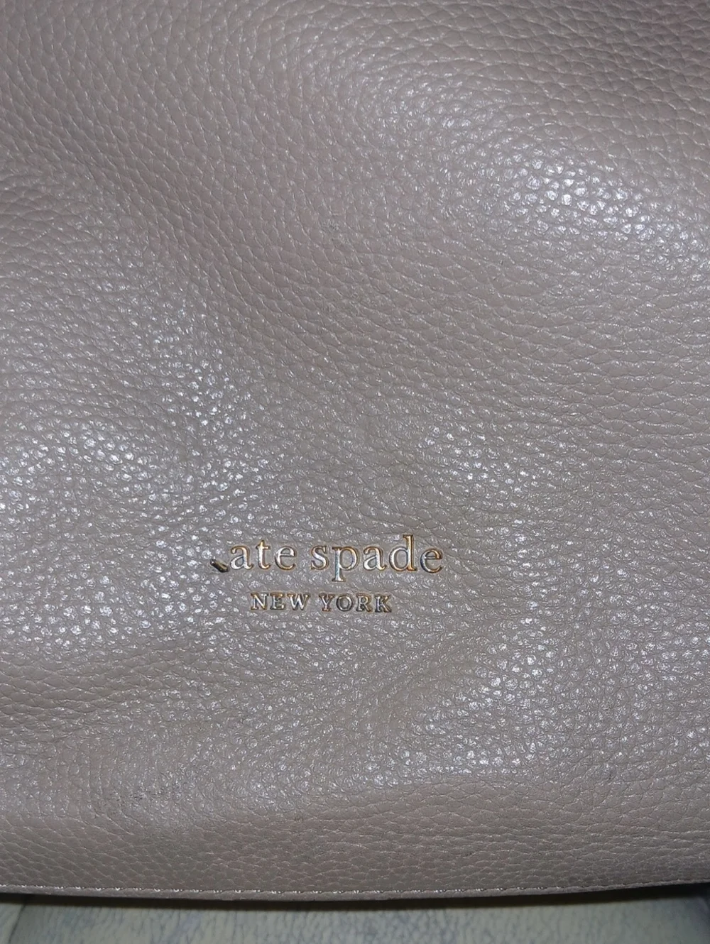kate spade taupe leather crossbody shoulder bag